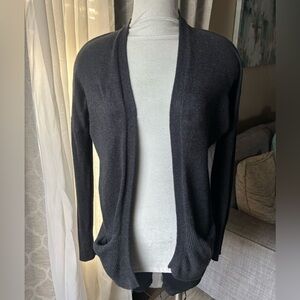 LOFT Dark Gray Open Cardigan